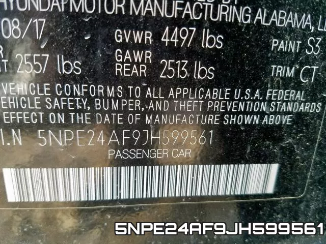 5NPE24AF9JH599561 фото 2
