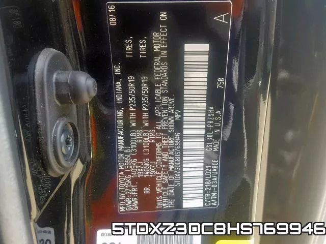 5TDXZ3DC8HS769946 фото 2