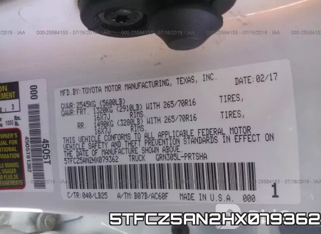 5TFCZ5AN2HX079362 фото 10