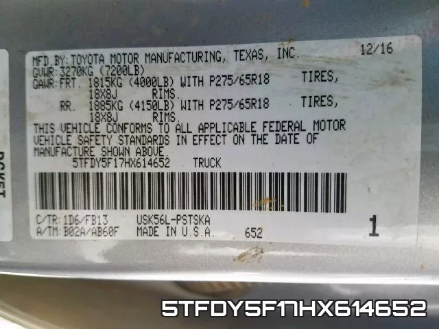 5TFDY5F17HX614652 фото 2