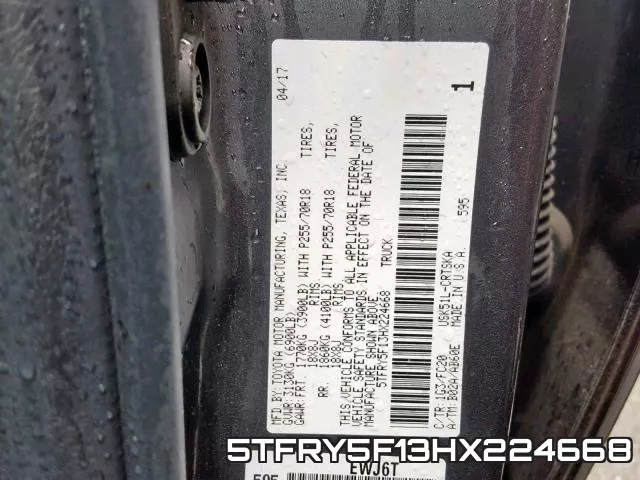5TFRY5F13HX224668 фото 2