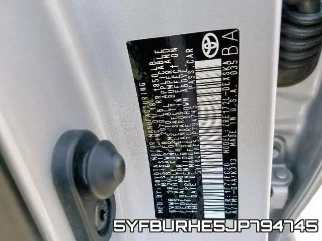 5YFBURHE5JP794745 фото 2