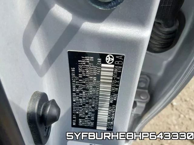 5YFBURHE8HP643330 фото 2