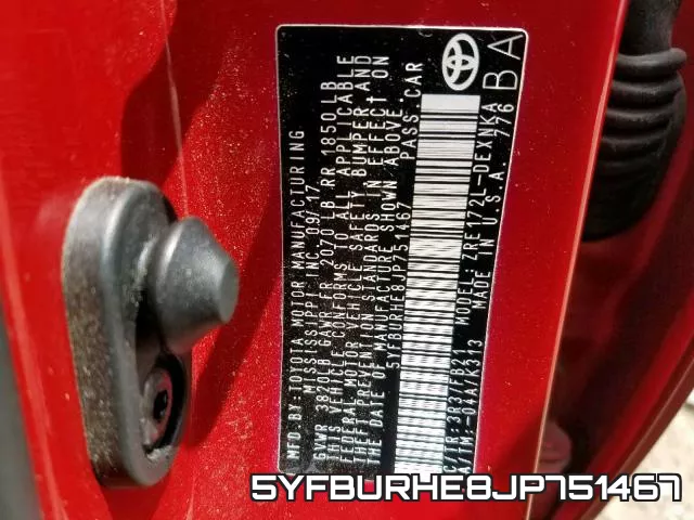 5YFBURHE8JP751467 фото 2