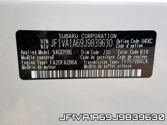 JF1VA1A69J9839630 фото 2