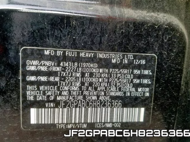 JF2GPABC6H8236366 фото 2