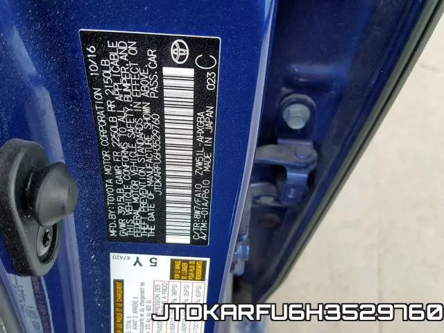 JTDKARFU6H3529760 фото 2