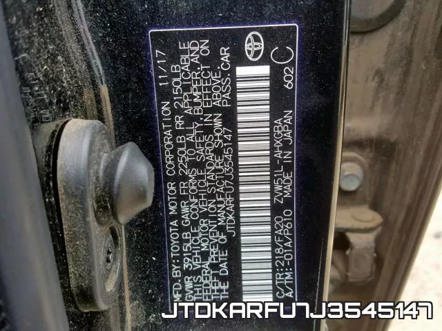 JTDKARFU7J3545147 фото 2