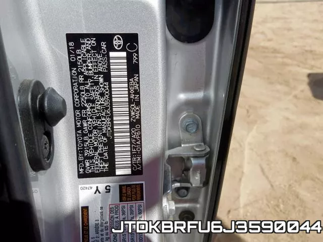 JTDKBRFU6J3590044 фото 2