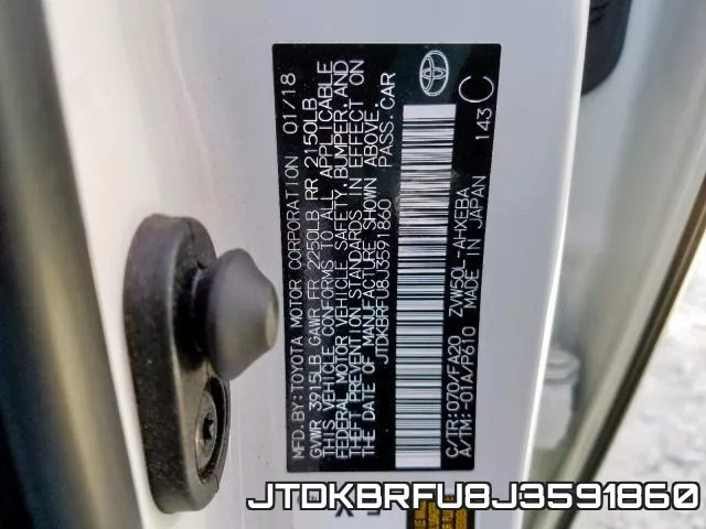 JTDKBRFU8J3591860 фото 2