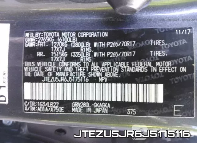 JTEZU5JR6J5175116 фото 10