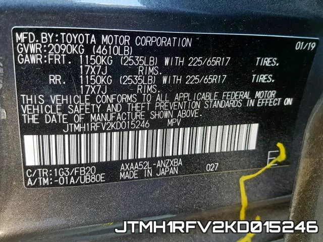 JTMH1RFV2KD015246 фото 2