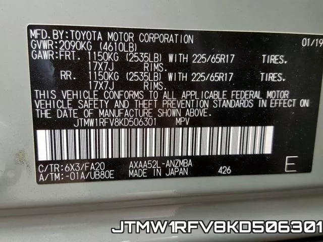 JTMW1RFV8KD506301 фото 2