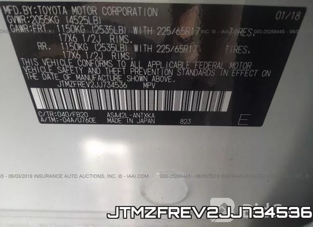 JTMZFREV2JJ734536 фото 10