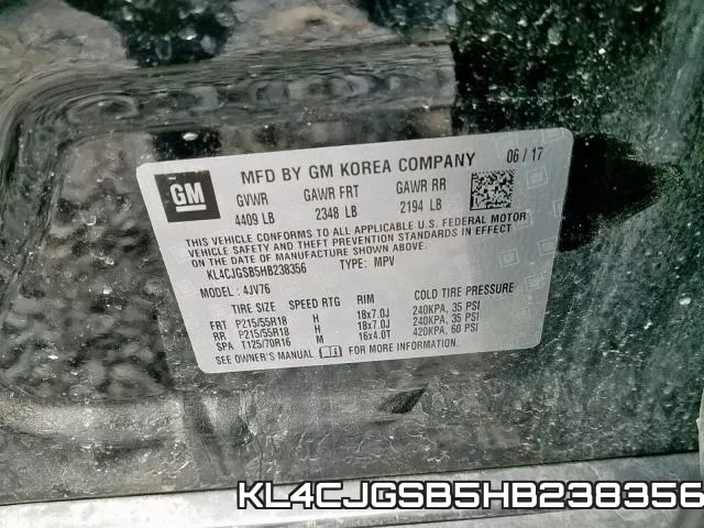 KL4CJGSB5HB238356 фото 2