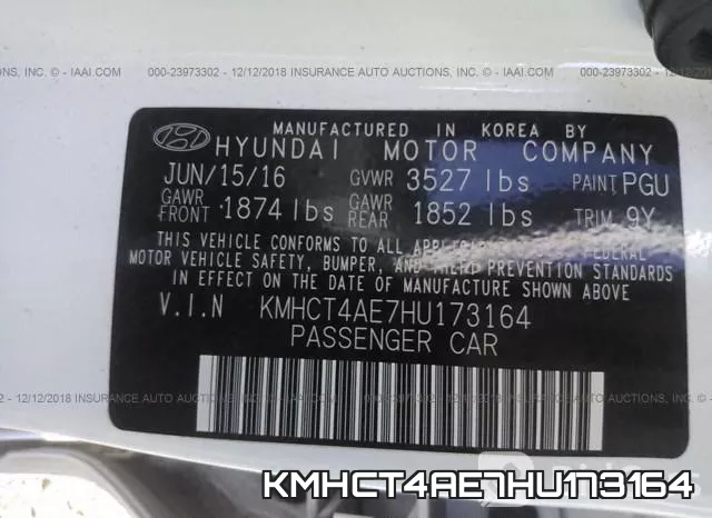 KMHCT4AE7HU173164 фото 10