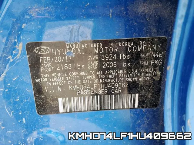 KMHD74LF1HU409662 фото 2