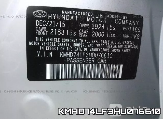 KMHD74LF3HU076610 фото 10