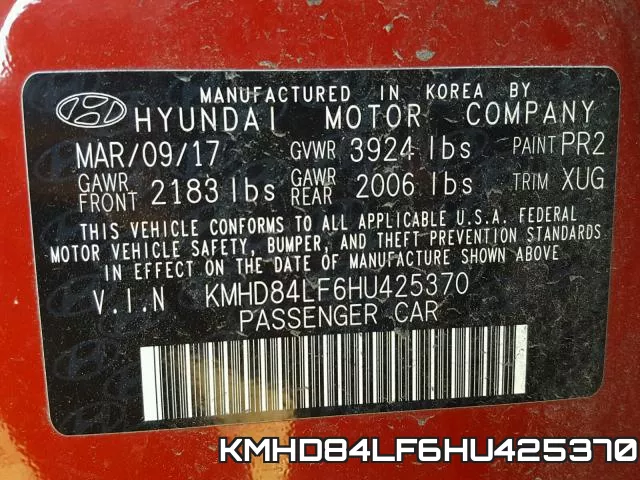 KMHD84LF6HU425370 фото 2
