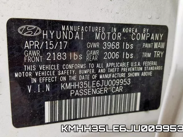 KMHH35LE6JU009953 фото 2
