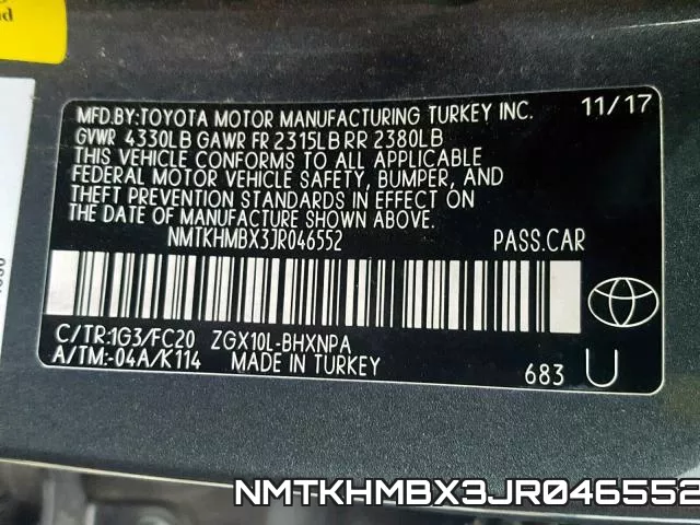 NMTKHMBX3JR046552 фото 2