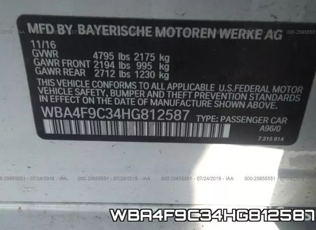 WBA4F9C34HG812587 фото 10