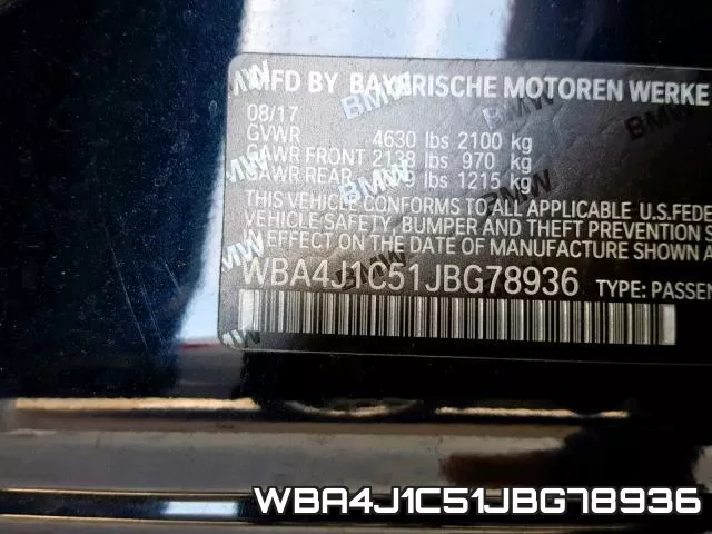 WBA4J1C51JBG78936 фото 2