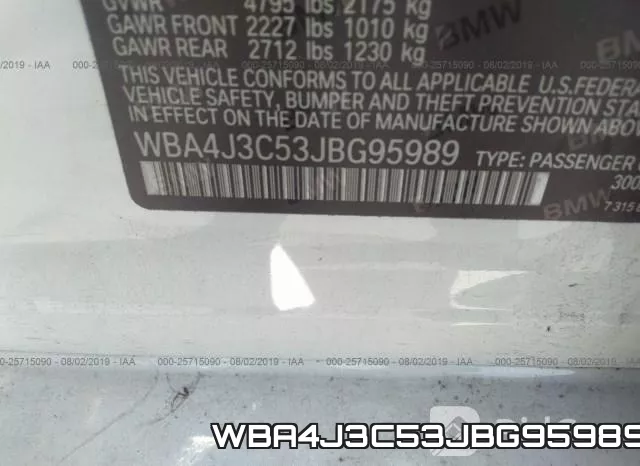 WBA4J3C53JBG95989 фото 10