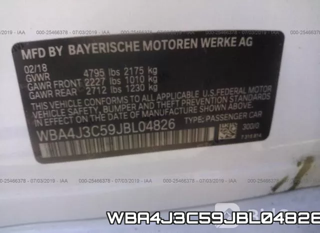 WBA4J3C59JBL04826 фото 10