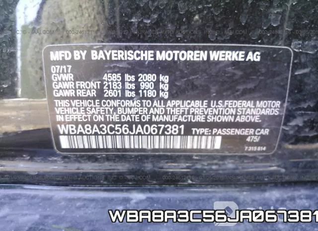 WBA8A3C56JA067381 фото 10