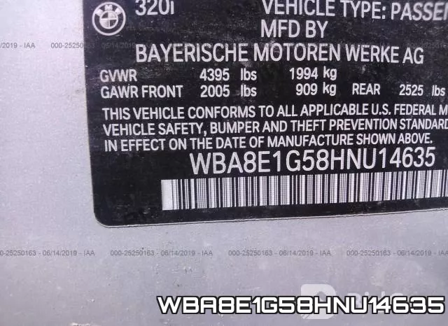 WBA8E1G58HNU14635 фото 10