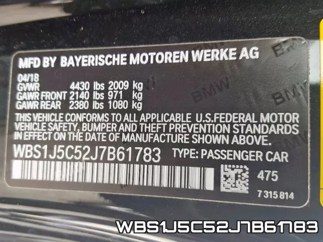 WBS1J5C52J7B61783 фото 2