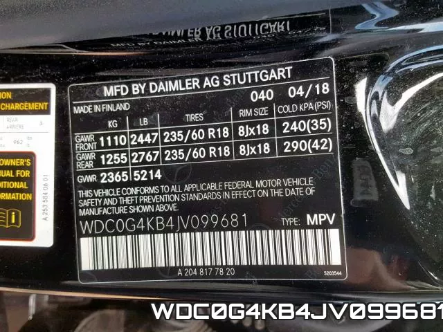 WDC0G4KB4JV099681 фото 2