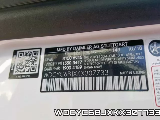 WDCYC6BJXKX307733 фото 2