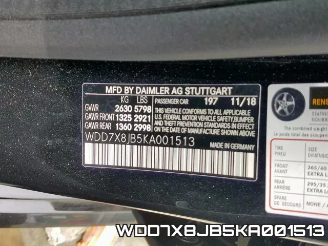 WDD7X8JB5KA001513 фото 2