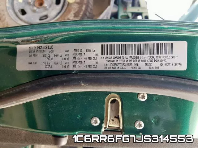 1C6RR6FG7JS314553 фото 2