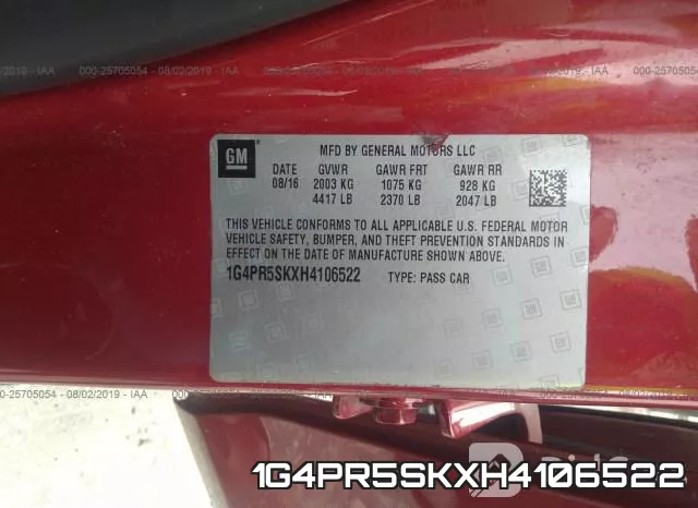 1G4PR5SKXH4106522 фото 10