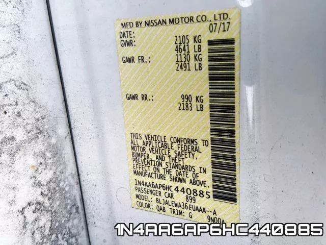 1N4AA6AP6HC440885 фото 2
