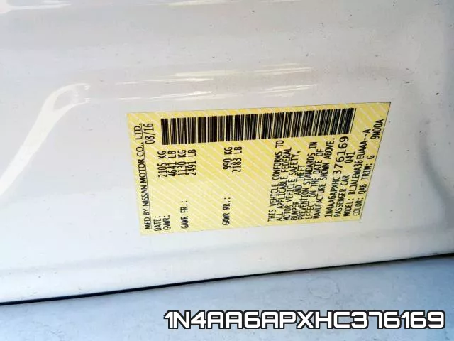 1N4AA6APXHC376169 фото 2