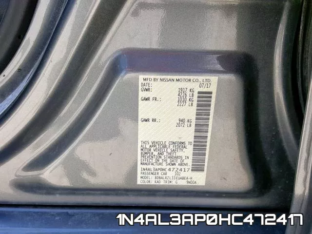 1N4AL3AP0HC472417 фото 2