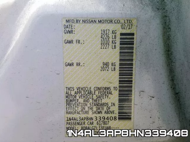 1N4AL3AP8HN339408 фото 2