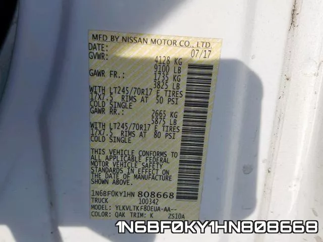 1N6BF0KY1HN808668 фото 2
