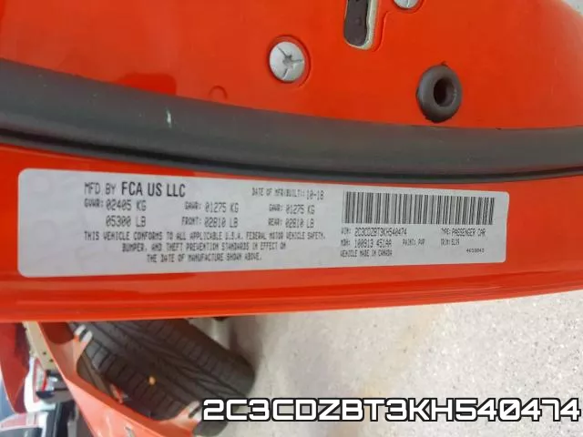 2C3CDZBT3KH540474 фото 2