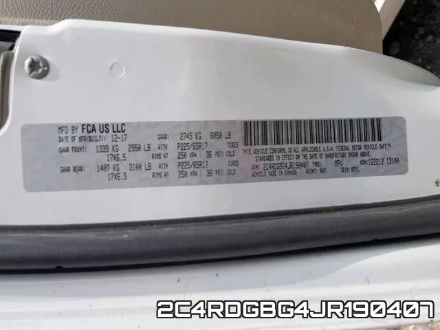 2C4RDGBG4JR190407 фото 2