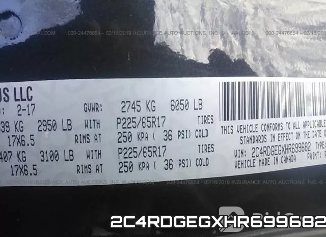 2C4RDGEGXHR699682 фото 9