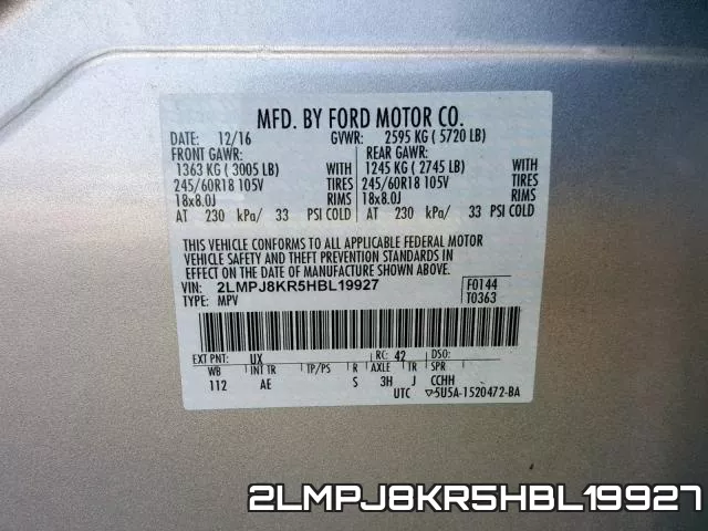 2LMPJ8KR5HBL19927 фото 2