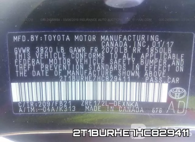2T1BURHE7HC829411 фото 10