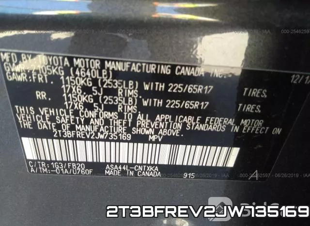 2T3BFREV2JW735169 фото 10