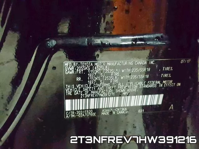 2T3NFREV7HW391216 фото 2
