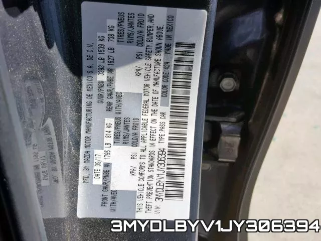 3MYDLBYV1JY306394 фото 2